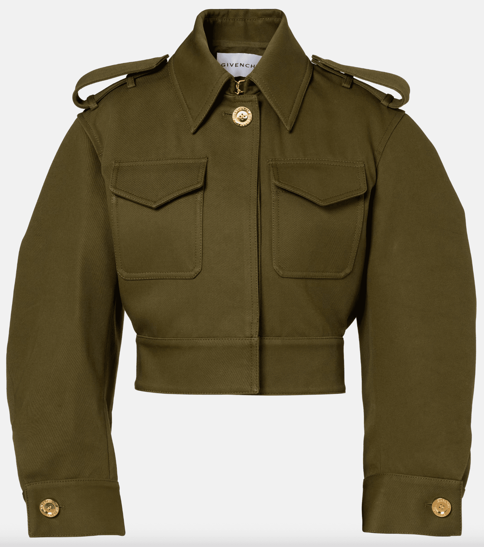 Givenchy Cropped Cotton and Wool Jacket