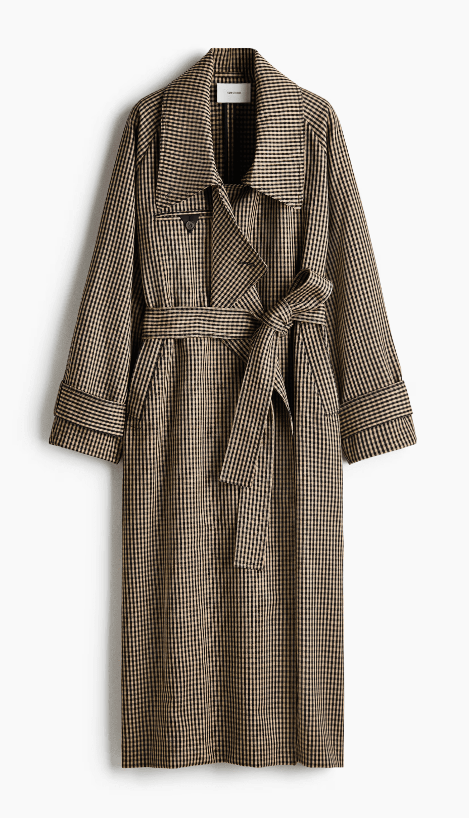 Checkered Trench Coat