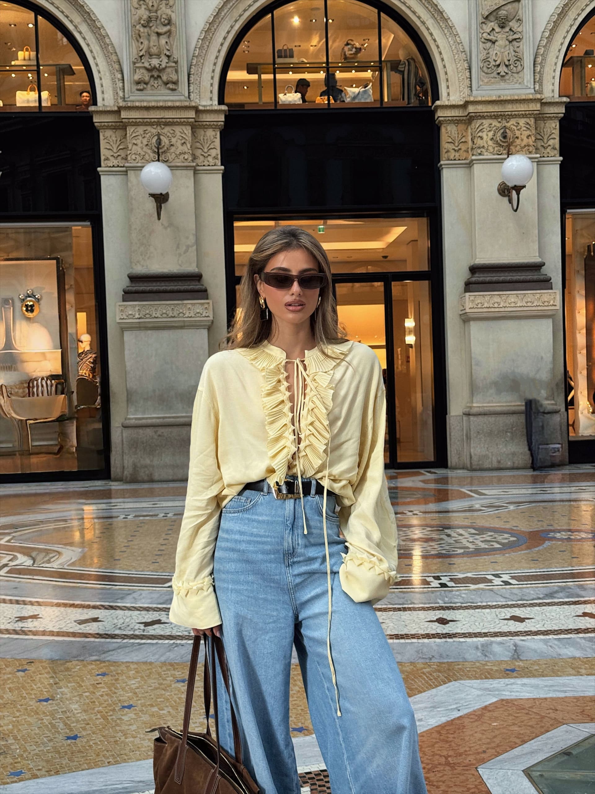Yellow Blouse and Jeans