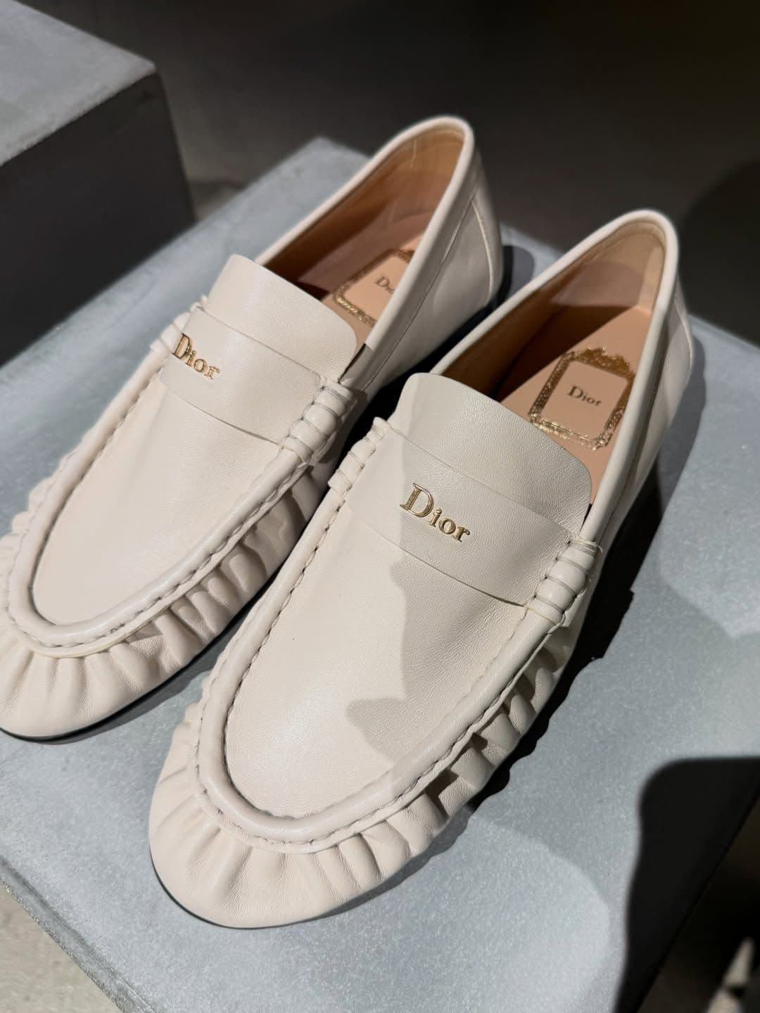 Dior Cream Loafers